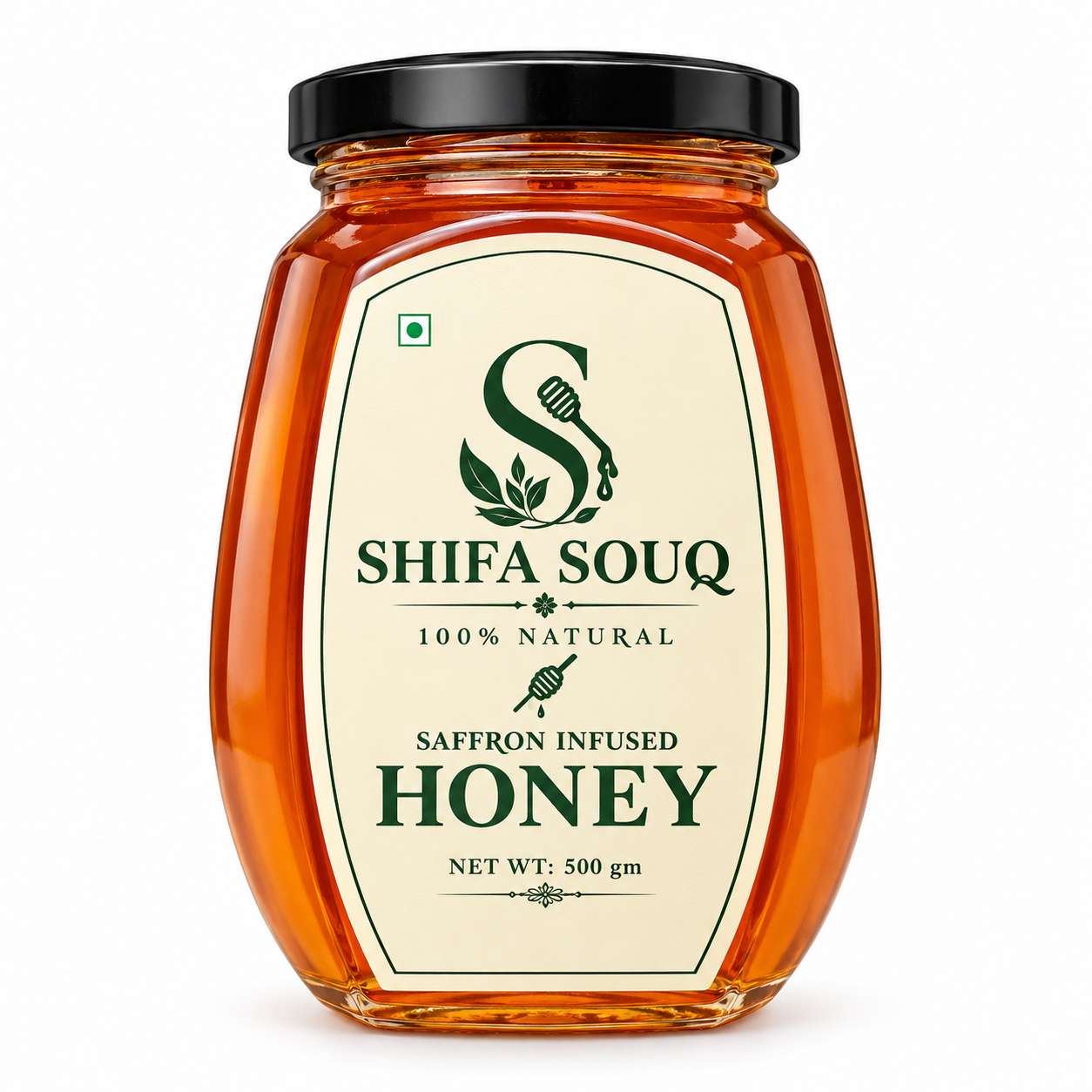 Saffron Infused Honey — 100% Natural Raw Honey (500g)